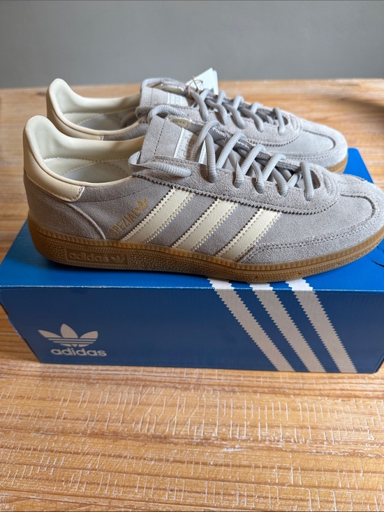 adidas Shoes - Adidas Handball Spezial Suede Sneakers - Light Gray & Cream